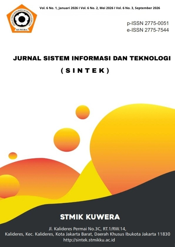 					View Vol. 6 No. 2 (2026): Jurnal Sistem Informasi dan Teknologi (SINTEK)
				